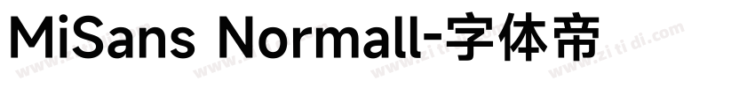 MiSans Normall字体转换